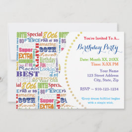 Unika och Speciella 80:e Födelsedagsfestens gåvor Inbjudningar