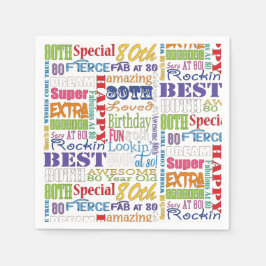 Unika och Speciella 80:e Födelsedagsfestens gåvor Pappersservett