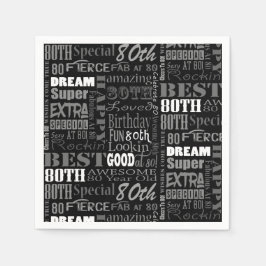 Unika och Speciella 80:e Födelsedagsfestens gåvor Pappersservett
