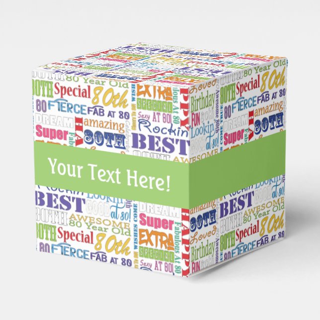 Unika och Speciella 80:e Födelsedagsfestens gåvor Presentaskar (Framsidan Sidan)