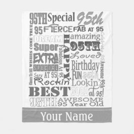 Unika och Speciella 95:e Födelsedagsfestens gåvor Fleecefilt