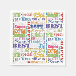 Unika och Speciella 95:e Födelsedagsfestens gåvor Pappersservett