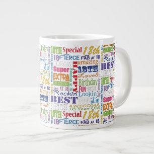 Unika och Speciellare artonde Födelsedagsfester Jumbo Mugg