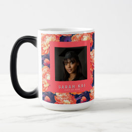 Unika Peonies Tryck Graduate Kaffe Magisk Mugg