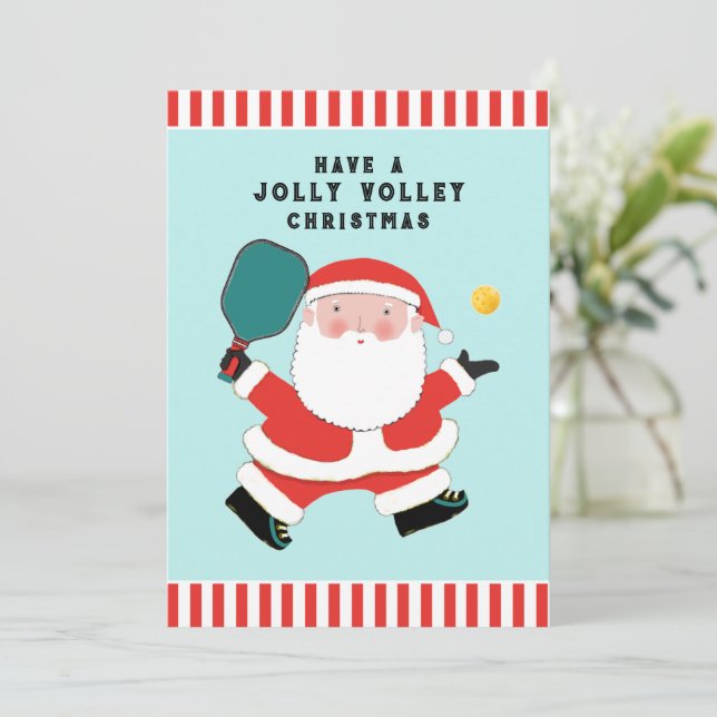 Unika Pickleball-Helgdagskort Julkort (Stående Fram)