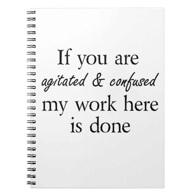 Unika roliga idéer för gåvaanteckningsbokgåvan anteckningsbok med spiral (Framsidan)