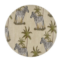 Unika Safari-Zebröder och Handflatan Träd