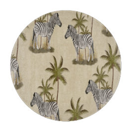 Unika Safari-Zebröder och Handflatan Träd