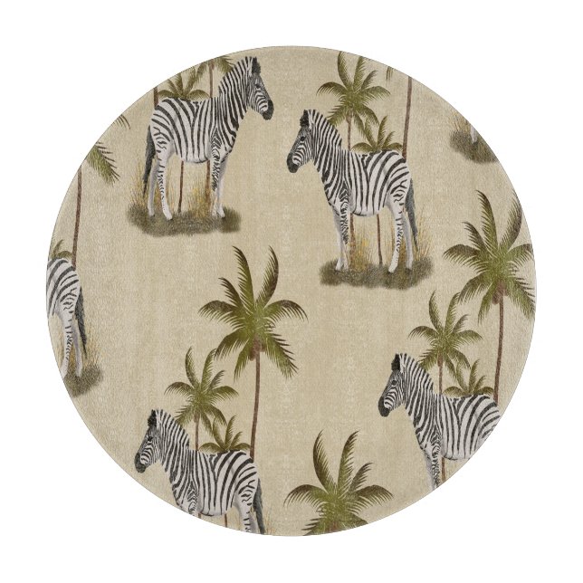 Unika Safari-Zebröder och Handflatan Träd (Framsidan)