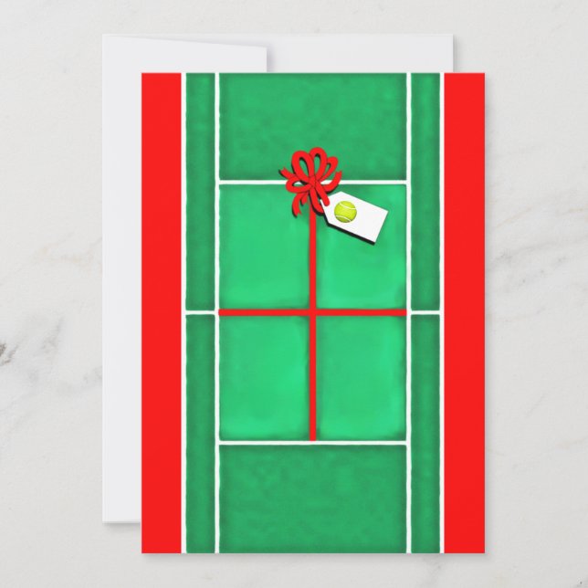 Unika Tennis Helgdag Gift-kort Julkort (Framsida)