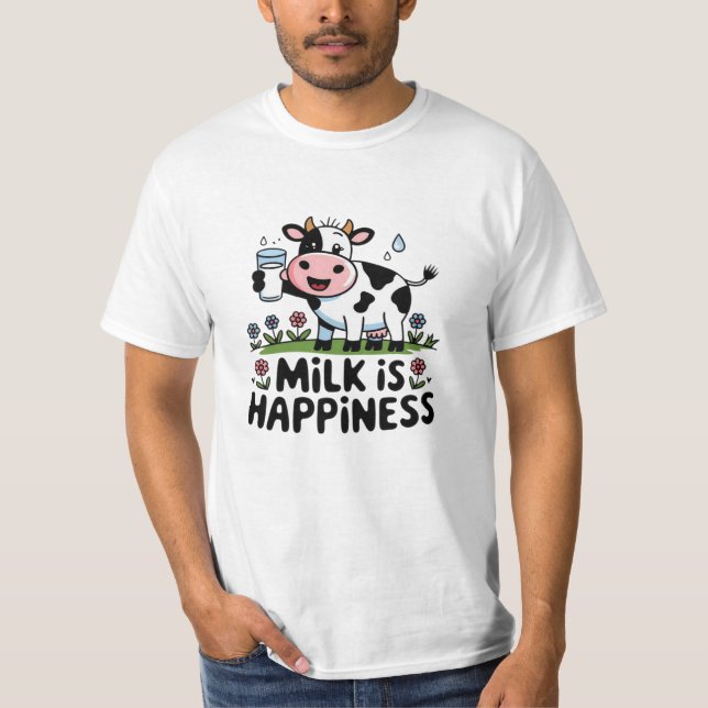Unika utformningar för Mjölk Fläkt T Shirt (Framsida)