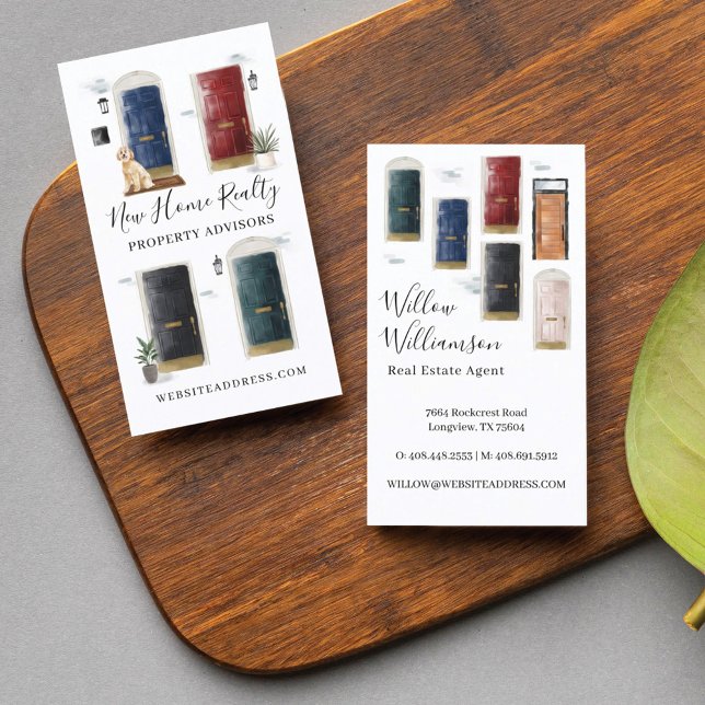Unika vattenfärgsfrontrutor i Gods i Egendom Visitkort (Skapare uppladdad)