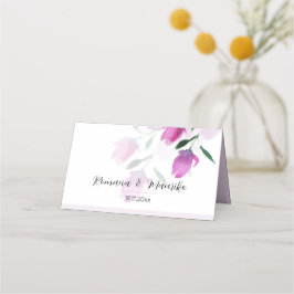Unikhet Hos Violetta Akvarellkonst Blommor Placeringskort