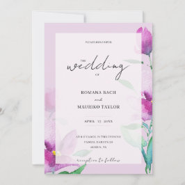 Unikhet hos Violetta Akvarellkonstblommor Inbjudningar