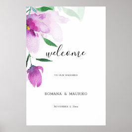 Unikhet hos Violetta Akvarellkonstblommor Poster