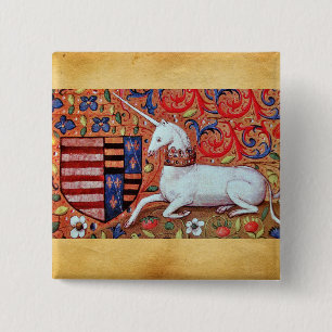 UNIKORT- OCH MEDELFANTASOFLÖDEN, BLOMMIGT MOTIV KNAPP