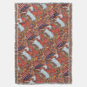 UNIKORT- OCH MEDELFANTASOFLÖDEN, BLOMMIGT MOTIV MYSFILT