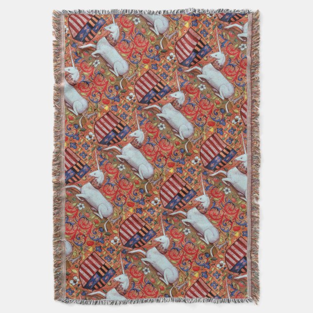 UNIKORT- OCH MEDELFANTASOFLÖDEN, BLOMMIGT MOTIV MYSFILT (Framsidan Vertikal)