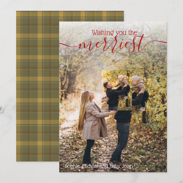 Unikt 2-foto - Önskemål i cellfoto Helgdag Inbjudningar (Fram/baksida)