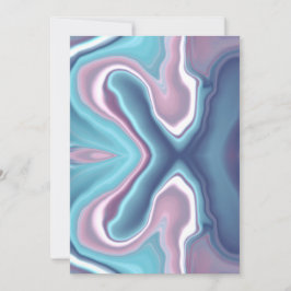 Unikt abstrakt färgglatt och livfullt Valentine-ko Julkort