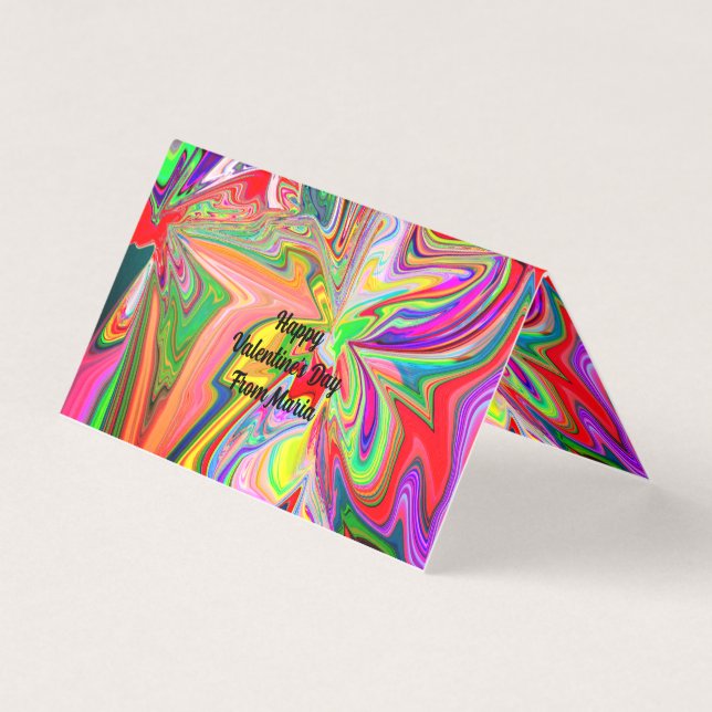 Unikt Abstrakt, märkt med flytande mappkort Kort (Framsida)