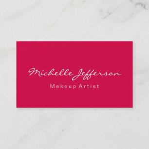 Unikt Affärskort för Carmine Red Makeup Artist Visitkort