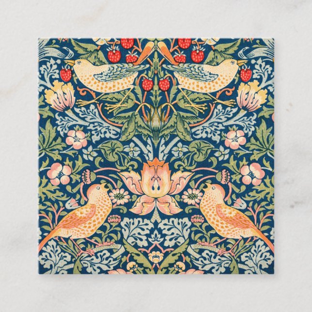 Unikt Affärskort, Snyggt, Blommigt Fyrkantigt Visitkort (Framsida)