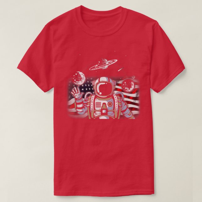 Unikt astronautrymme t shirt (Design framsida)