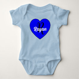 Unikt babypojke hjärta med namn - Monogram nyfödd T Shirt