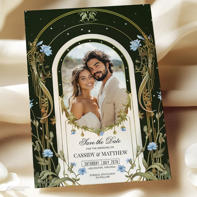 Unikt Blommigt Foto för Rädda Datum Inbjudningar (Skapare uppladdad)