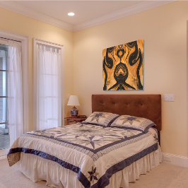 Unikt Brun Abstrakt Marmor Förvätskad Canvas