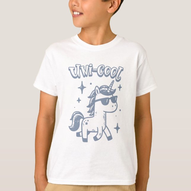 Unikt coolt enhörnings kul konst t shirt (Framsida)