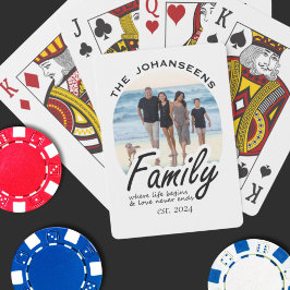 Unikt familjeferittoskript för Kärlek i citattecke Casinokort