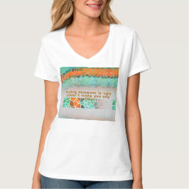 Unikt färgglatt triangelmönster & citat t shirt