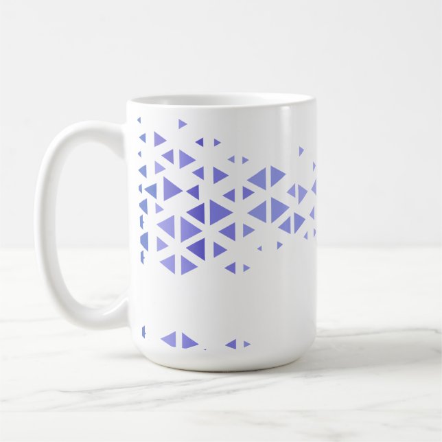 Unikt Färgrikt Triangelmönster & Citat Kaffemugg (Vänster)