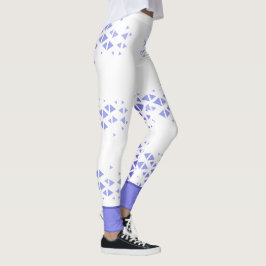 Unikt Färgrikt Triangelmönster & Citat Leggings
