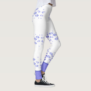 Unikt Färgrikt Triangelmönster & Citat Leggings