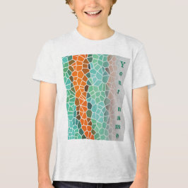 Unikt Färgrikt Triangelmönster & Citat T Shirt