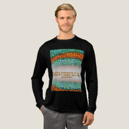 Unikt Färgrikt Triangelmönster & Citat T Shirt