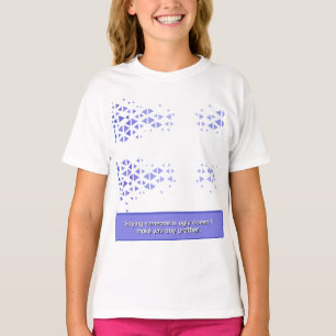 Unikt Färgrikt Triangelmönster & Citat T Shirt