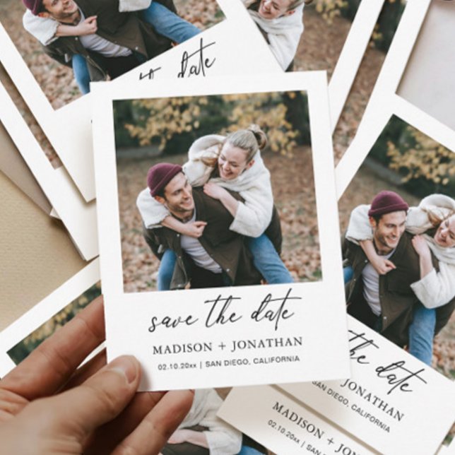 Unikt foto Bröllop spara datum Inbjudningar (Skapare uppladdad)