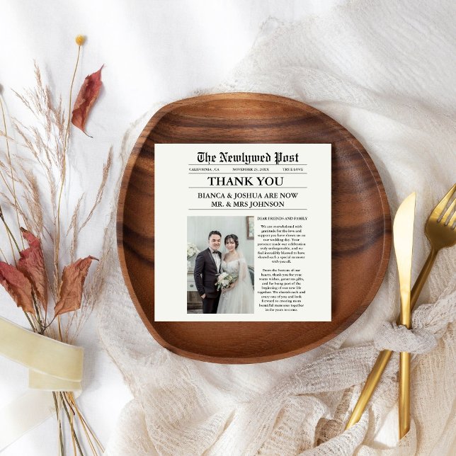 Unikt foto-Bröllop-Tack Pappersservett (Skapare uppladdad)