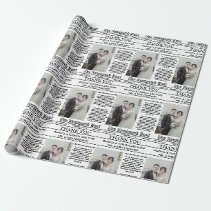 Unikt foto-Bröllop-Tack Presentpapper