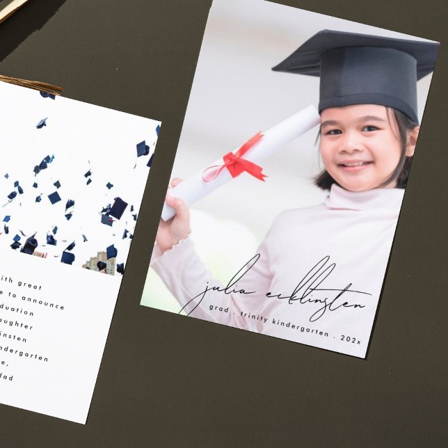 Unikt foto-Kindergarten-kort för Studenten Meddelande (Skapare uppladdad)