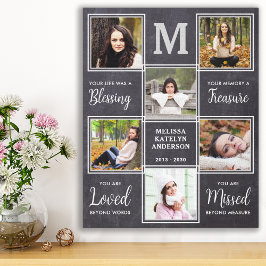 Unikt fotokollage i Loving Memory Canvastryck