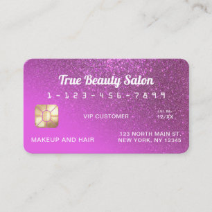 Unikt Glitter-kort för Sparkly Magenta Kredit Visitkort