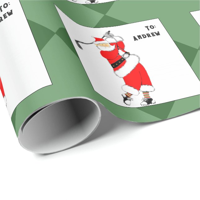 Unikt golfjulpresent presentpapper (Rullad Hörn)