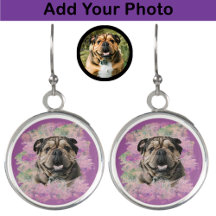 Unikt Grunge Rosa Lilac Bulldog Hund älskare Photo