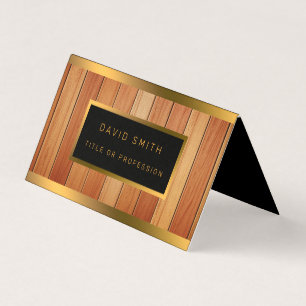 Unikt Guld Luxury Wood Visitkort