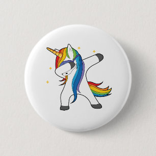 Unikt gulligt badda för Unicorn knäppas Knapp